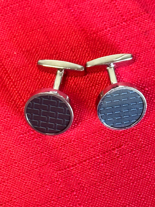 Mad Men: Roger Sterling Silver and Blue Cufflinks