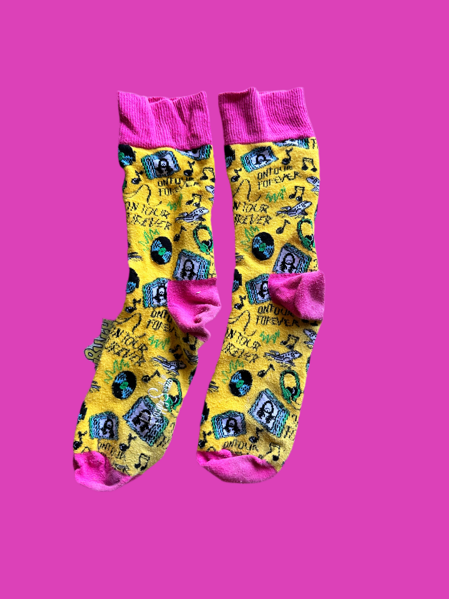 NEW GIRL: Winston’s Yellow Print Socks