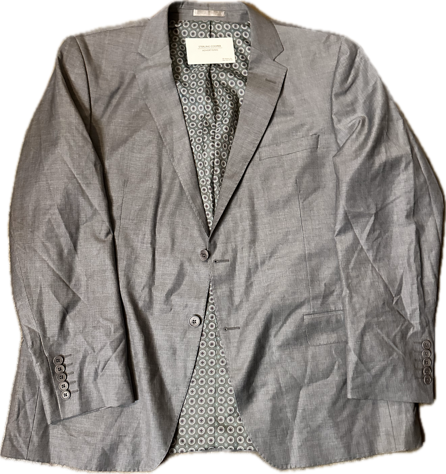 MAD MEN: Roger's 1960s style Grey Italian made Sport Coat (44)