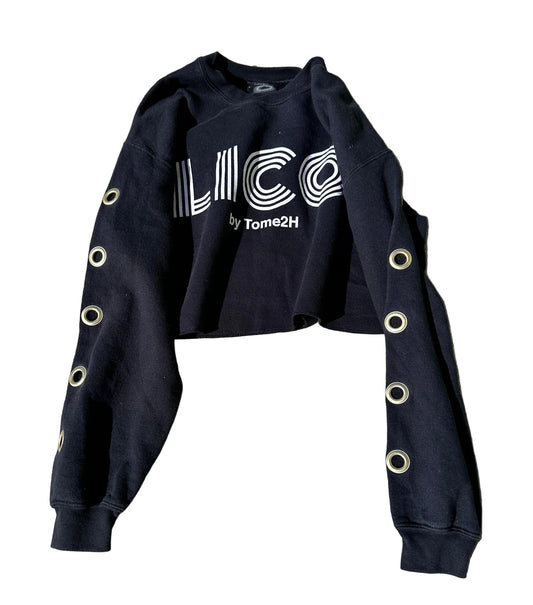 BALLERS: Amber's HERO Crop Top Crewneck Sweatshirt (S)