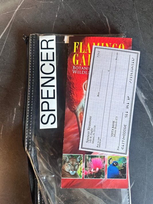 BALLERS: Spencer’s HERO Blank Check and FLAMINGO GARDENS WILDLIFE SANCTUARY Brochure
