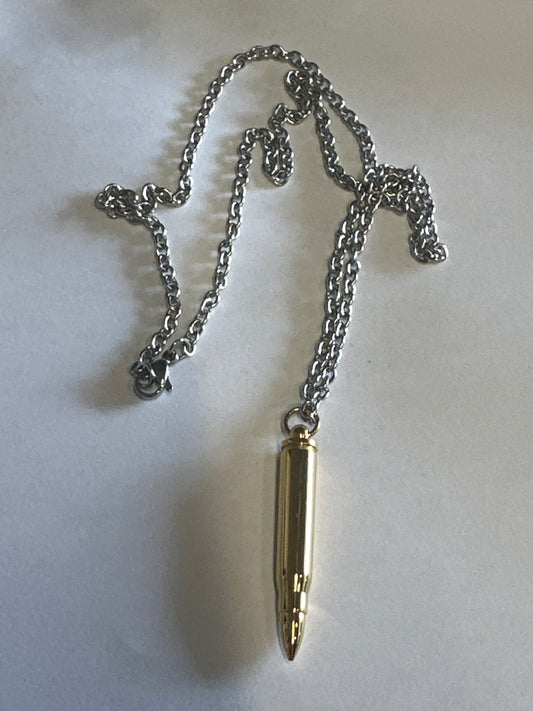 SONS OF ANARCHY: JAX Teller's Production used Bullet charm ash Carrier Necklace