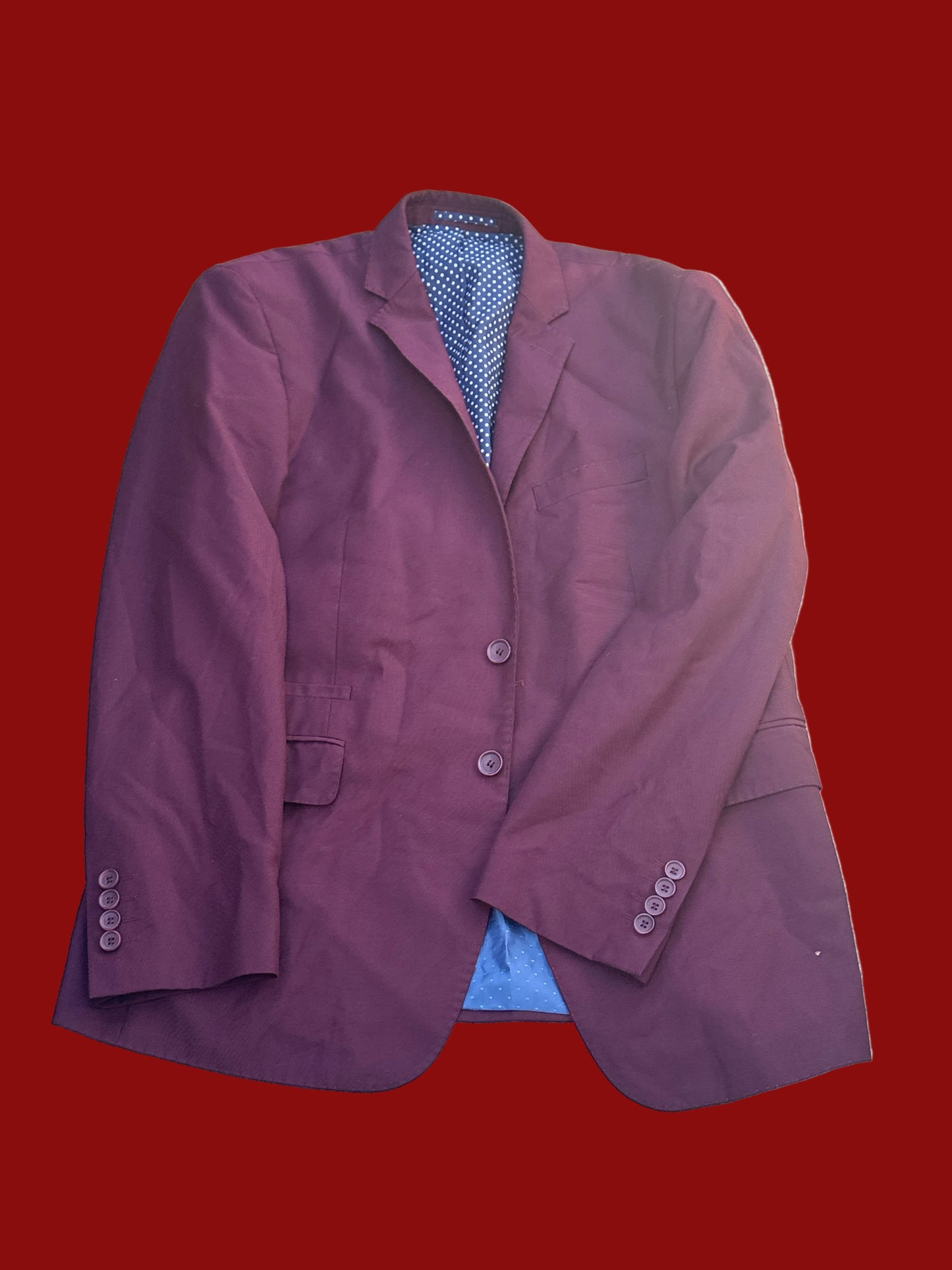 Mad Men: Roger Sterling's Vintage GIORGIO FIORELLI Maroon Sport Coat (44)