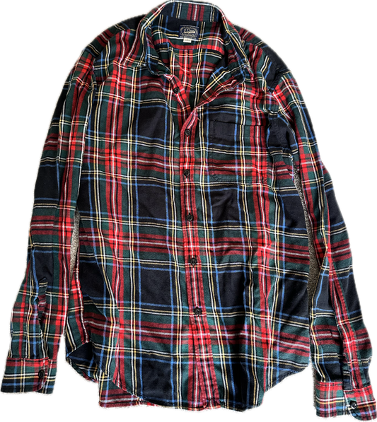 NEW GIRL: Nick Miller's J Crew Red Multi-color Plaid Flannel Shirt