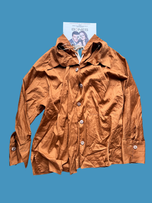 BONES: Jeanine Kovac's Brown ZARA Shirt (S)