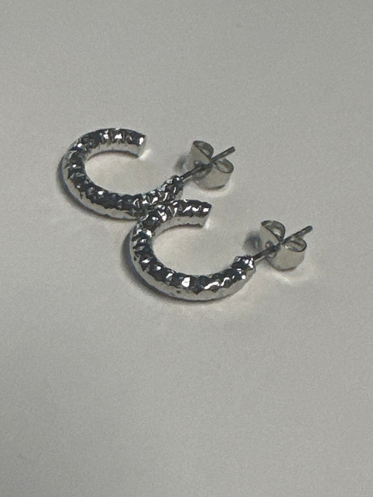 THE OFFICE: Pam Beesly's Silver semi-Hoop Earrings