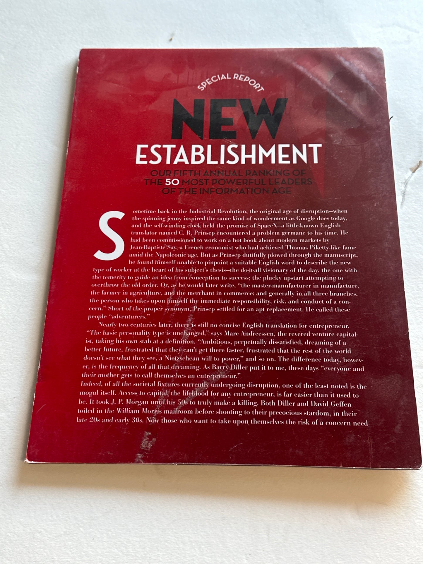 SILICON VALLEY: Richard's HERO Vanity Fair New Establishment Summit Signs