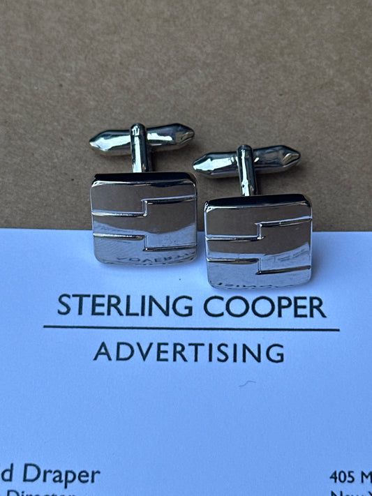 MAD MEN: Donald Draper Mid-Century Cufflinks from Season 2 Episode 2 + Card