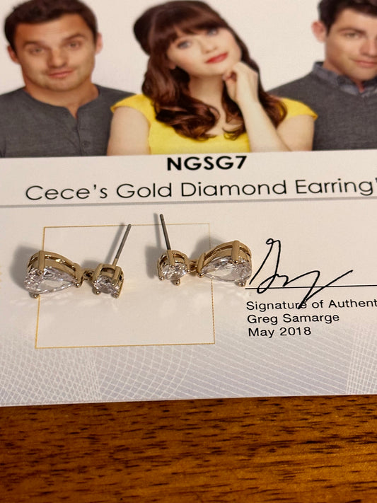NEW GIRL: CeCe’s faux Gold Diamond Earrings
