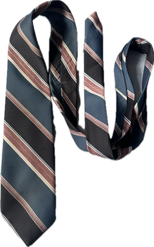 MAD MEN: Don Draper Mid-Century Striped Necktie and Business Card