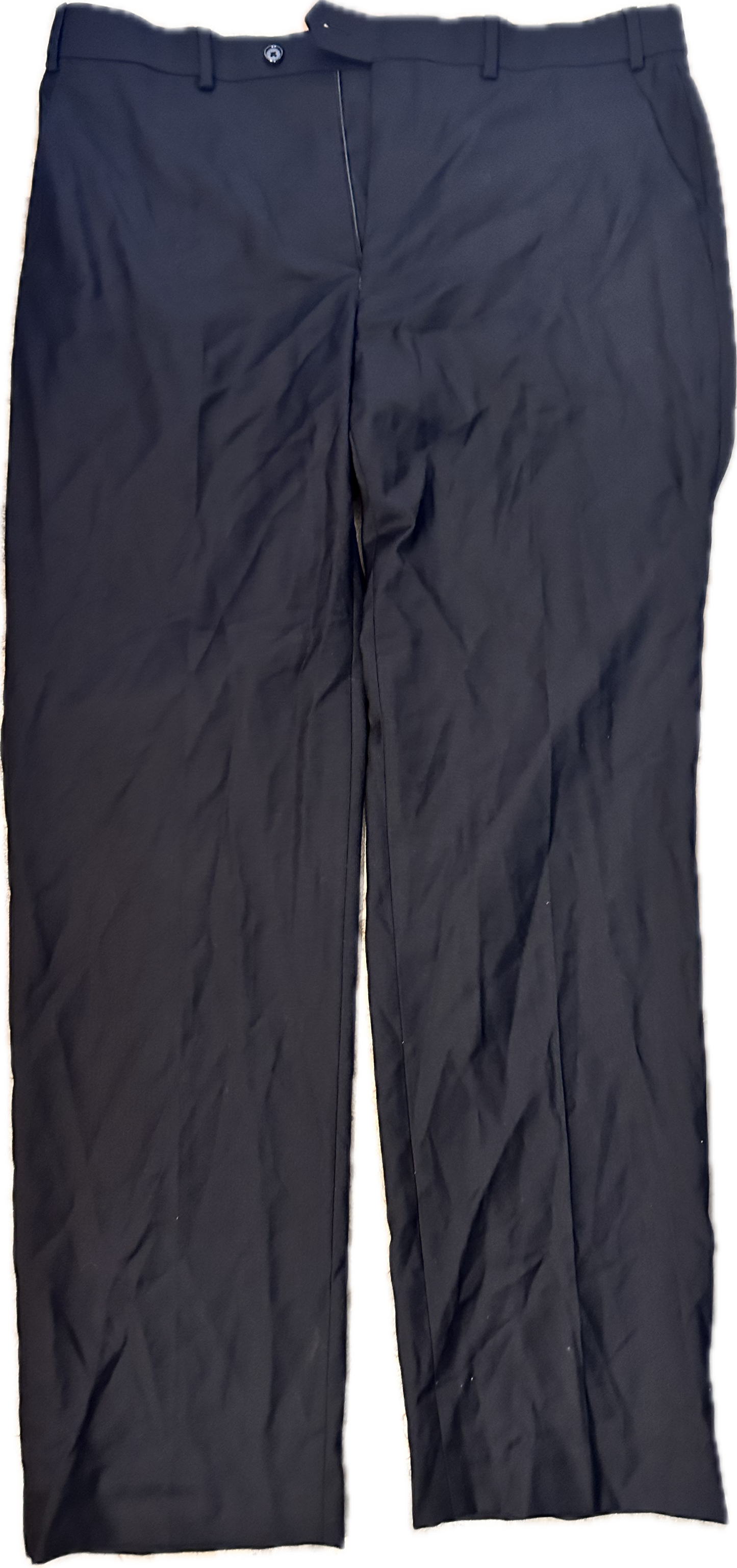 MAD MEN: Don's Vintage Polo Black Flat Front Pants (36)