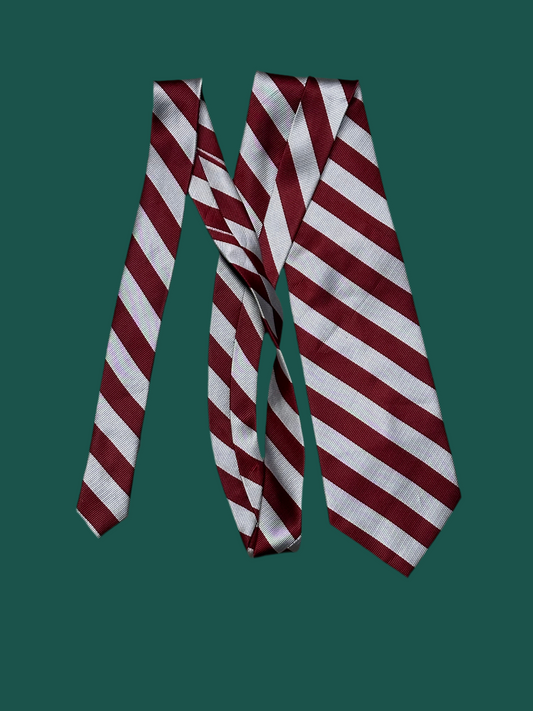PARKS AND RECREATION: Andy Dwyer Red and Grey striped Necktie