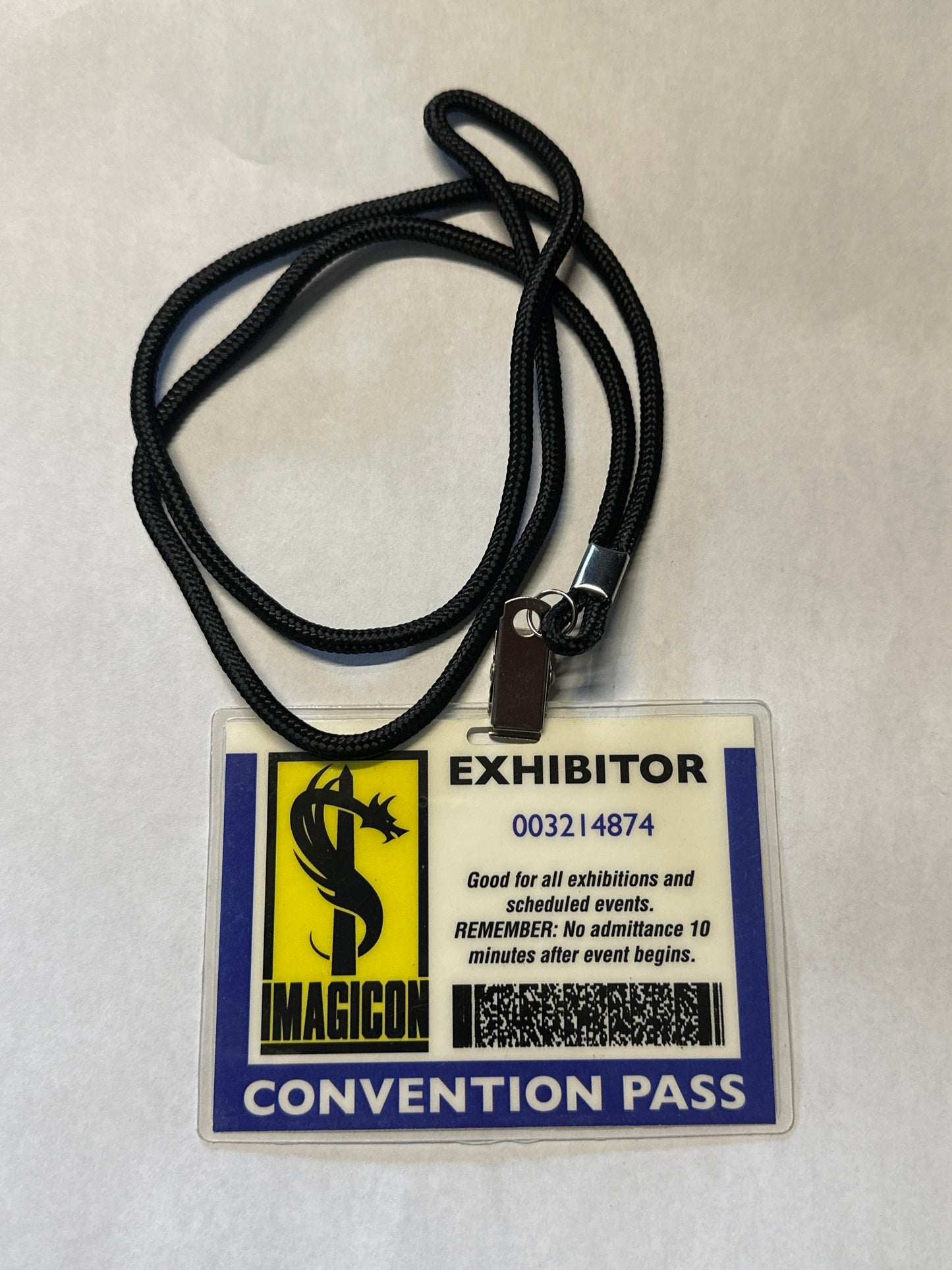 BONES: Dr Brennan HERO IMAGICON Exhibitor Convention Pass from Episode 415