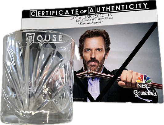 HOUSE: Dr Gregory House HERO Whiskey Glass Prop