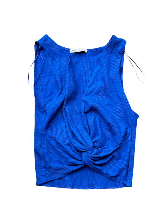 BONES: Dr Brennan ZARA blue Cotton Shirt (S)