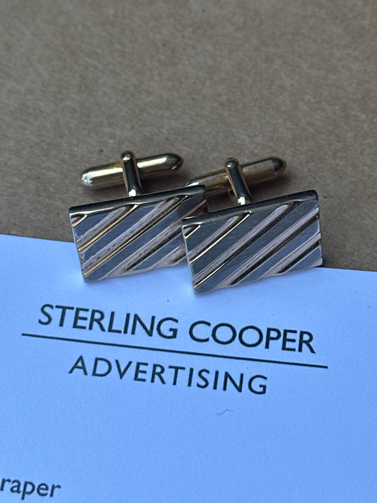 MAD MEN: Donald Draper Mid-Century Cufflinks from Season 2 Episode 11 + Card