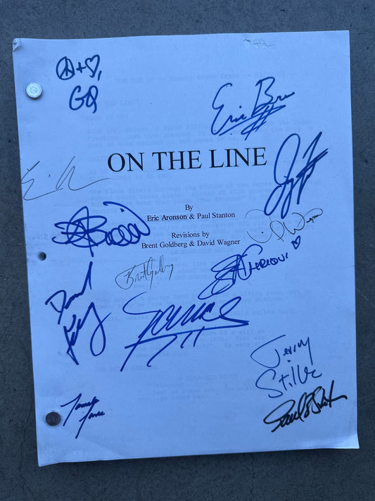 ON THE LINE MOVIE: Director and Cast Signed Script  MIRAMAX Archive