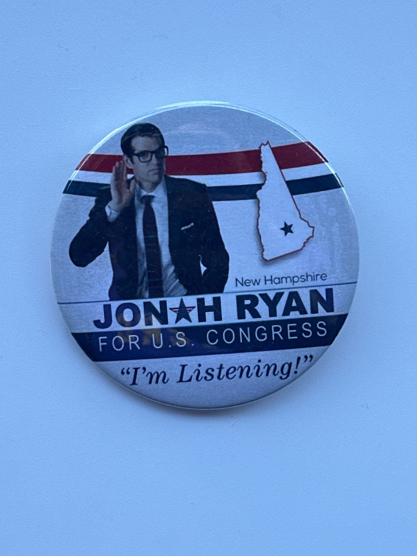VEEP: Jonah HERO large Campaign Pin from Season 6