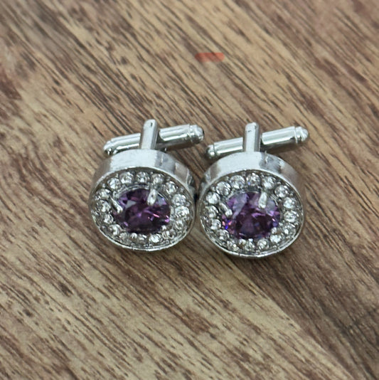 30 ROCK: Jack Donaghy HERO Silver and Purple Cufflinks