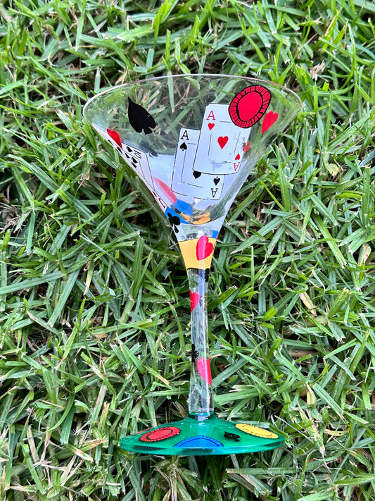 NEW GIRL: The Loft Poker Night Martini Glass