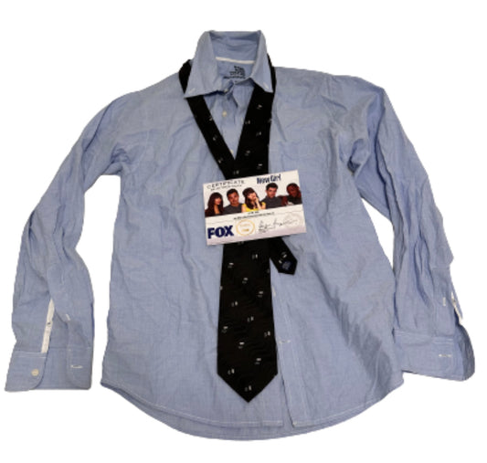 NEW GIRL: Nick Miller's Blue Button Down Shirt & Black Necktie