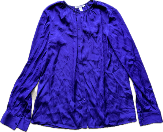 MAD MEN: Joan's Vintage Blue Silk Shirt (8)