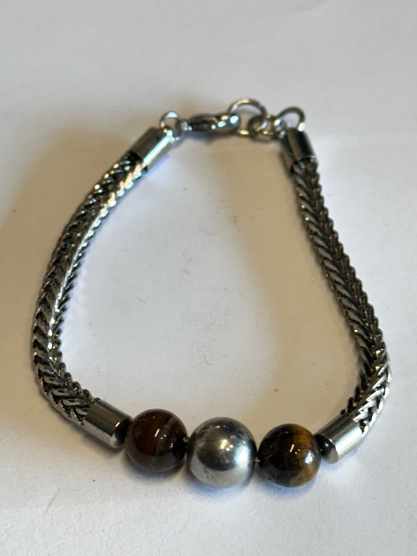 HOUSE: Dr House's HERO Silver & Brown Bead Bracelet