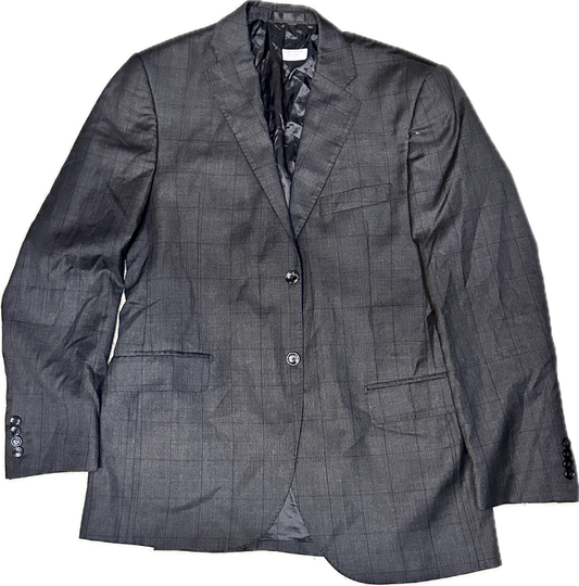 THE OFFICE: Jim’s GALANTE Charcoal Black plaid Sport Coat (42)