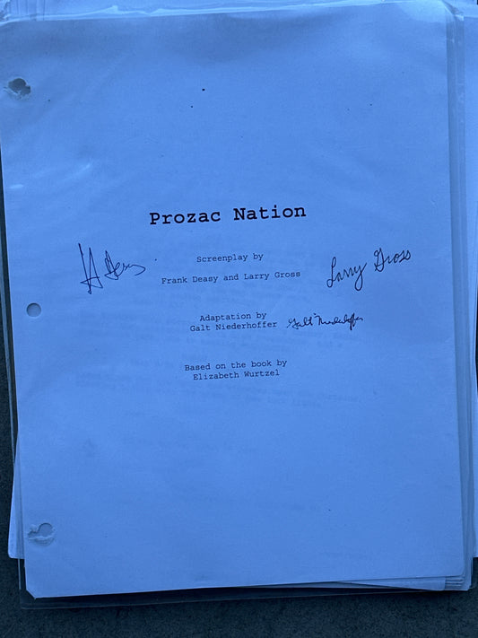 Prozac Nation Screenplay: Directors & Writer Signed Script from The MIRAMAX Archive