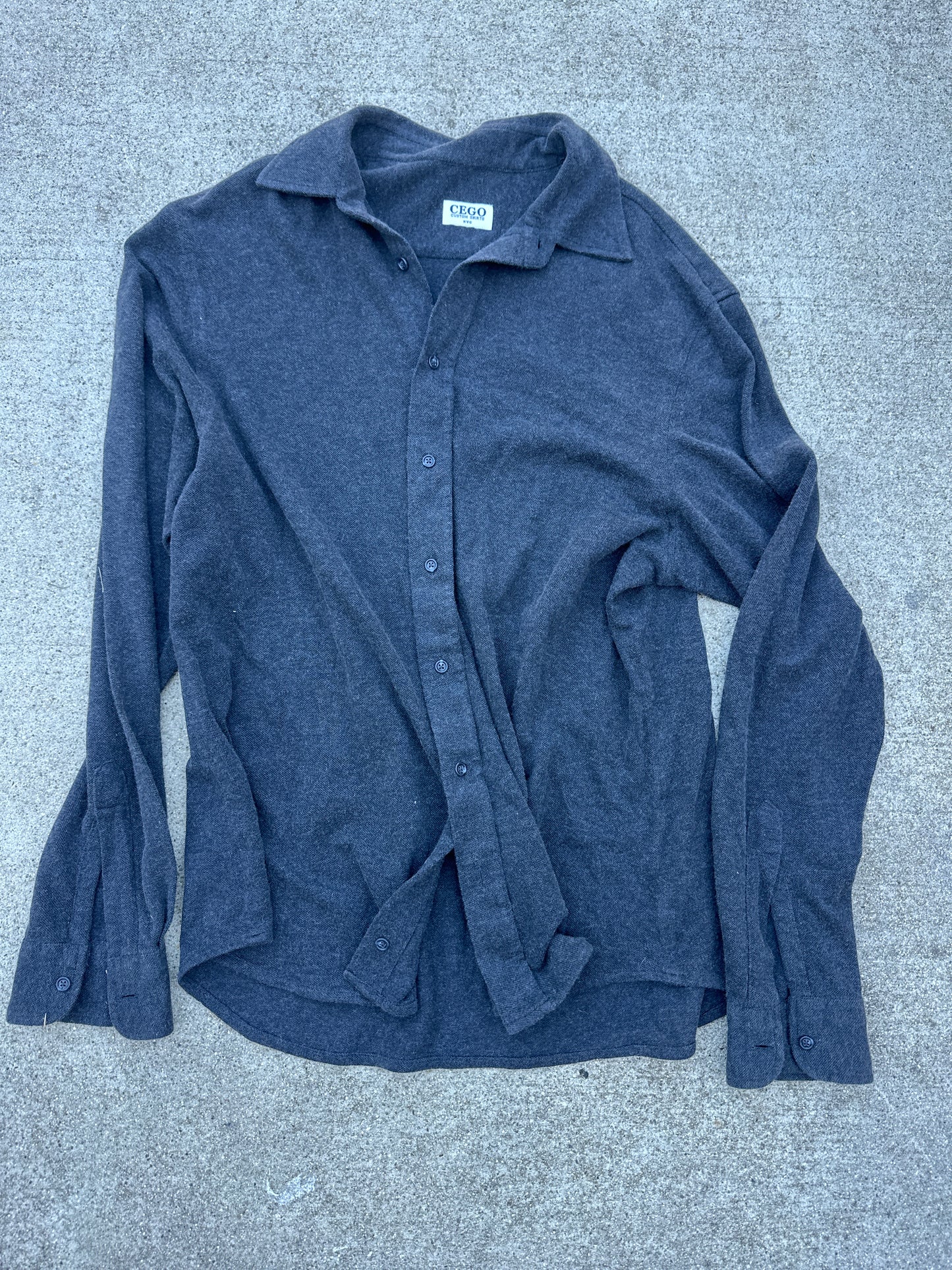 SHADES OF BLUE: Woz’s HERO CEGO Custom Designer NYC Button Shirt (XL)