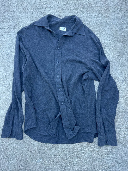 SHADES OF BLUE: Woz’s HERO CEGO Custom Designer NYC Button Shirt (XL)