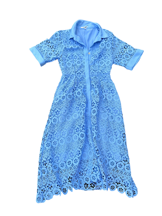 BALLERS: Cerisse's MAJE Blue Desginer Dress (3)