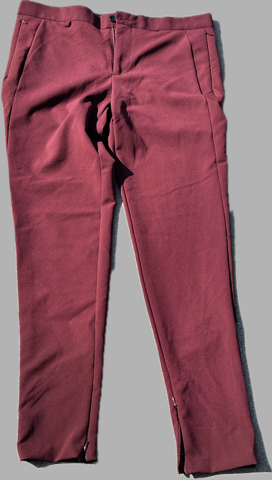 MAD MEN: Pete’s Vintage Maroon Flat front Pants (31)