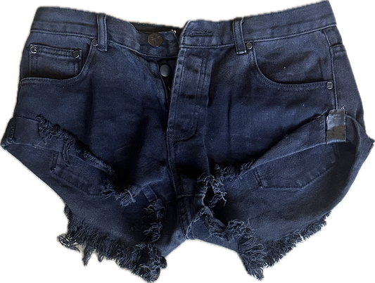 TRUE BLOOD: Sookie's Season 7 Mossimo Dark black Denim Jean Shorts (26)