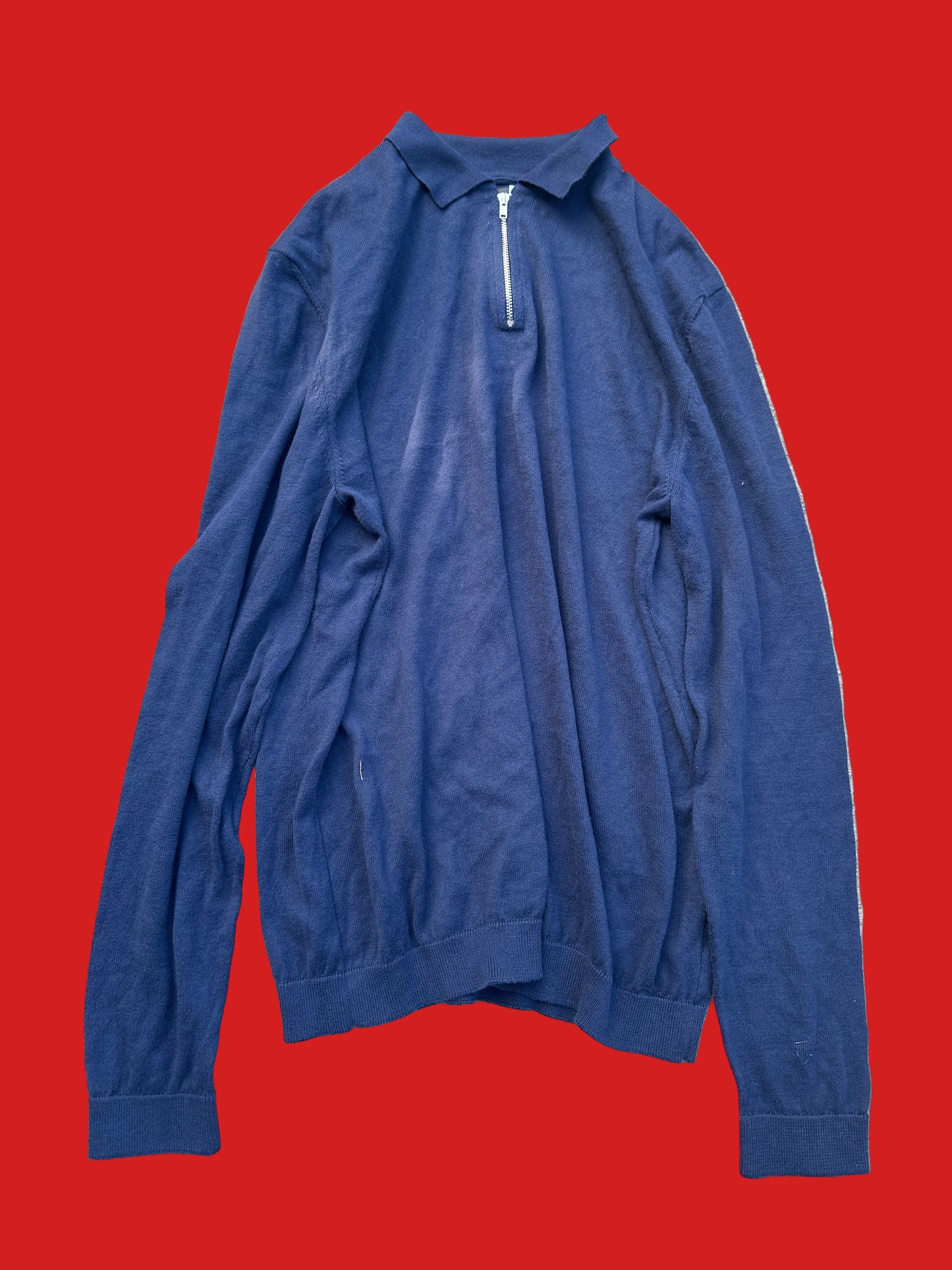 MAD MEN: Don Draper’s Vintage style blue Zip Top Sweater (M)