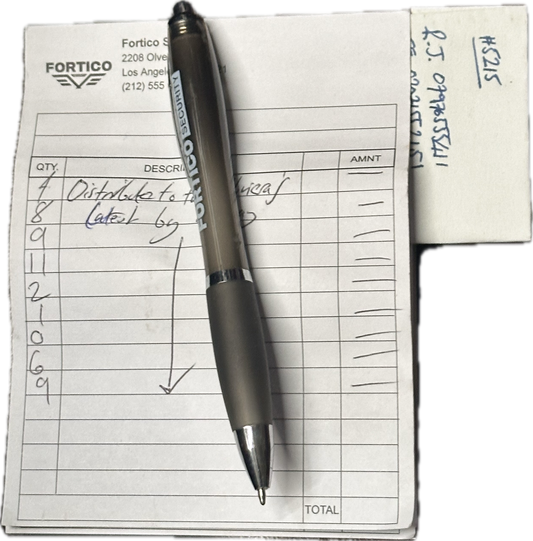 WRATH OF MAN: The Armourer’s Fortico Inventory List and Pen