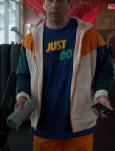 BALLERS: Jason's Iconic NIKE Teal Orange Windbreaker Jacket (L)