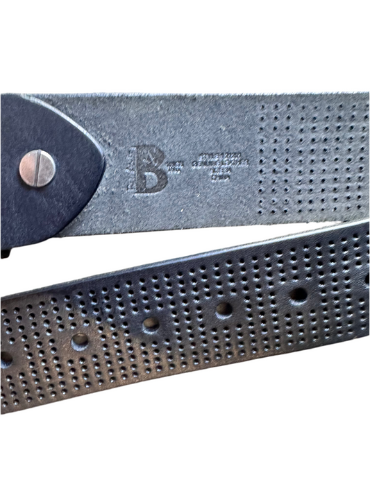 Silicon Valley: Russ' Russ Fest Designer Black and silver Leather Belt (34)