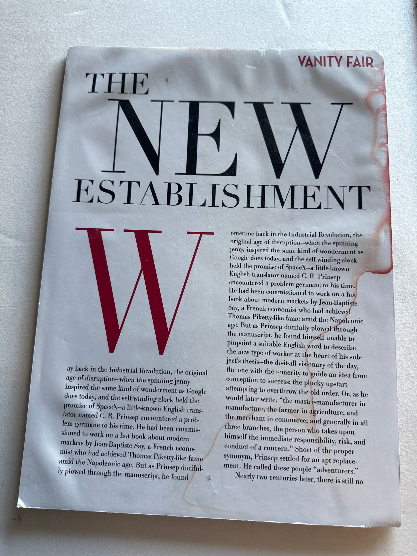 SILICON VALLEY: Richard's HERO Vanity Fair New Establishment Summit Signs