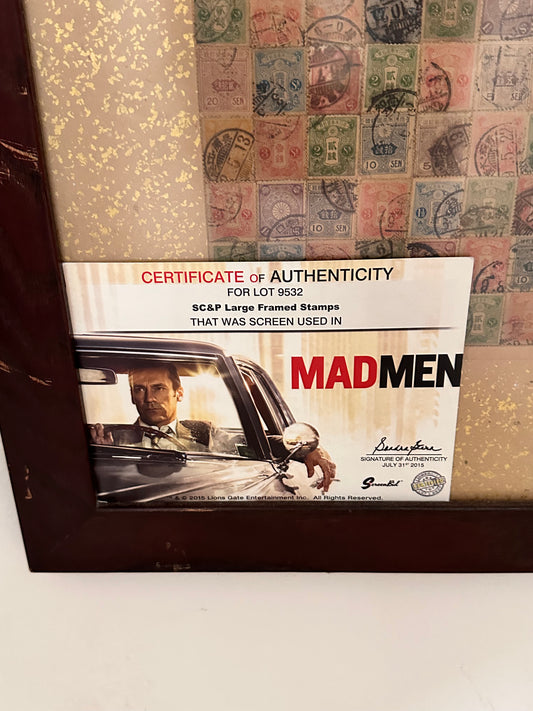 Mad Men: Roger Sterling’s SC&P Wood Framed Stamp Picture featured on-screen