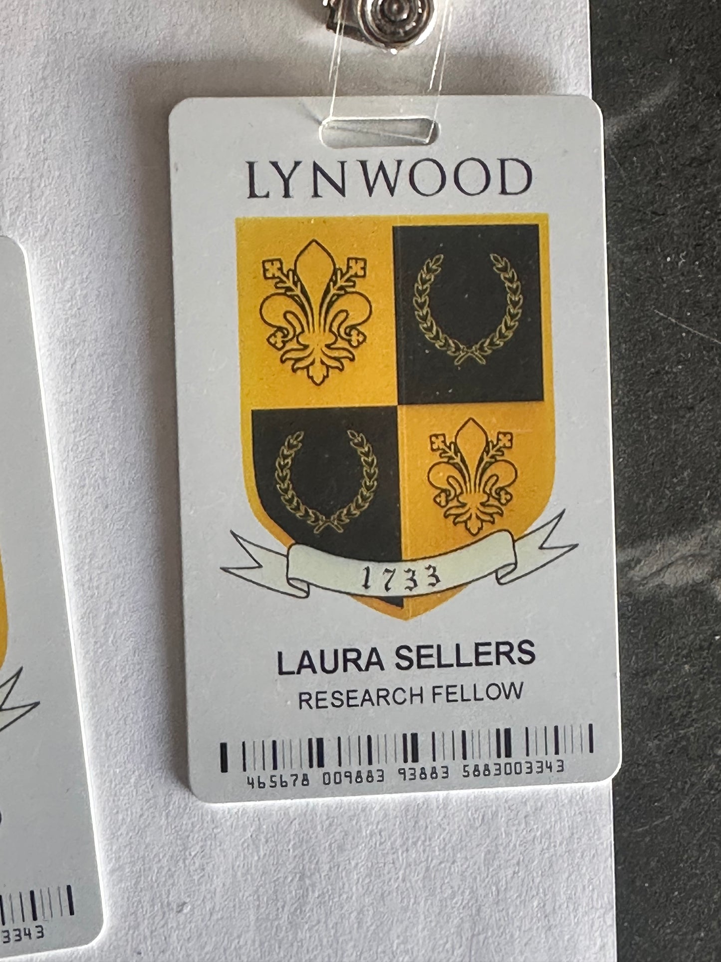 BONES: HERO Lynwood Research Fellow Badges from Season 11 Episode 16