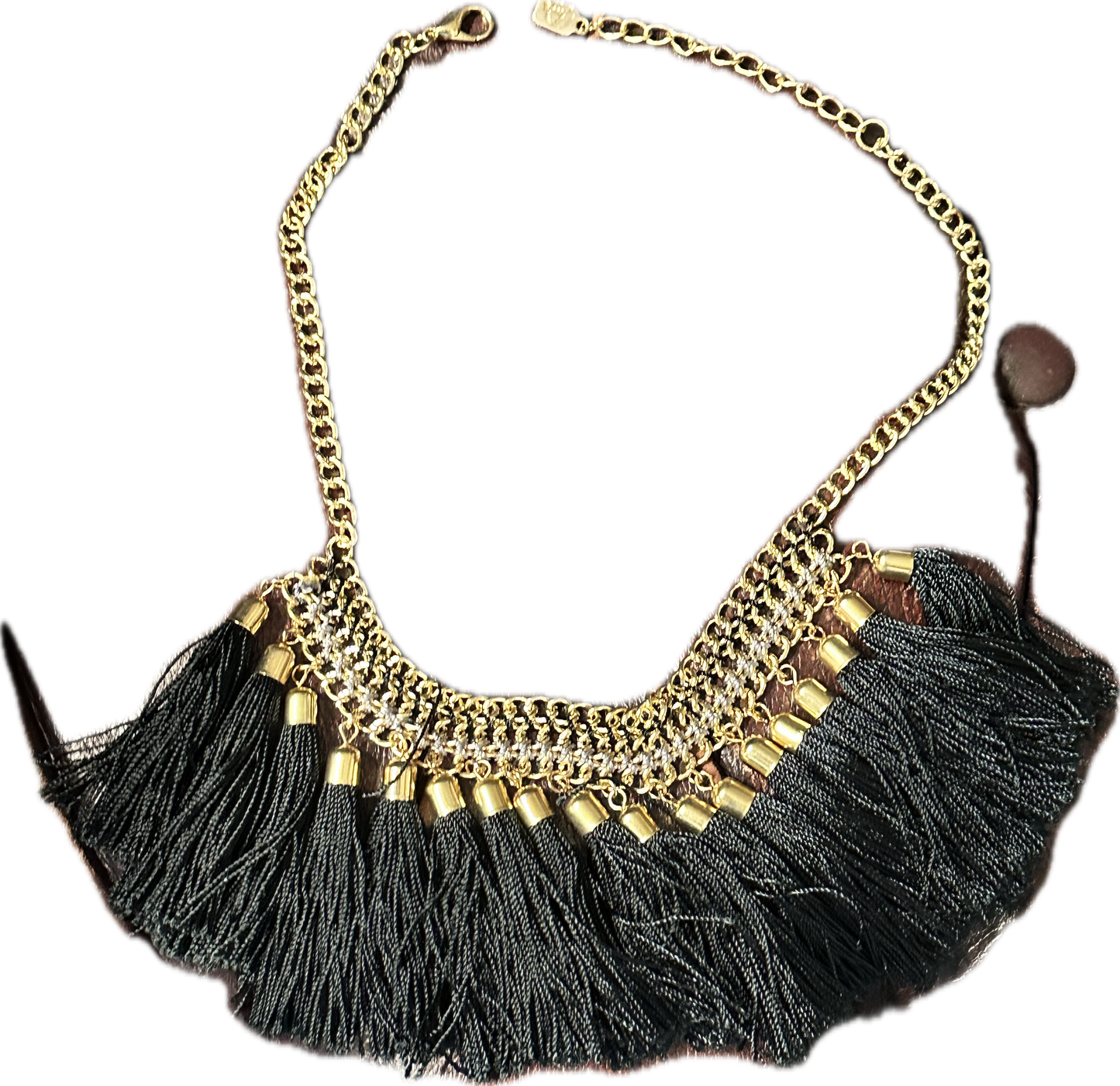 EMPIRE: Cookie's Gold & Black fabric Choker Necklace