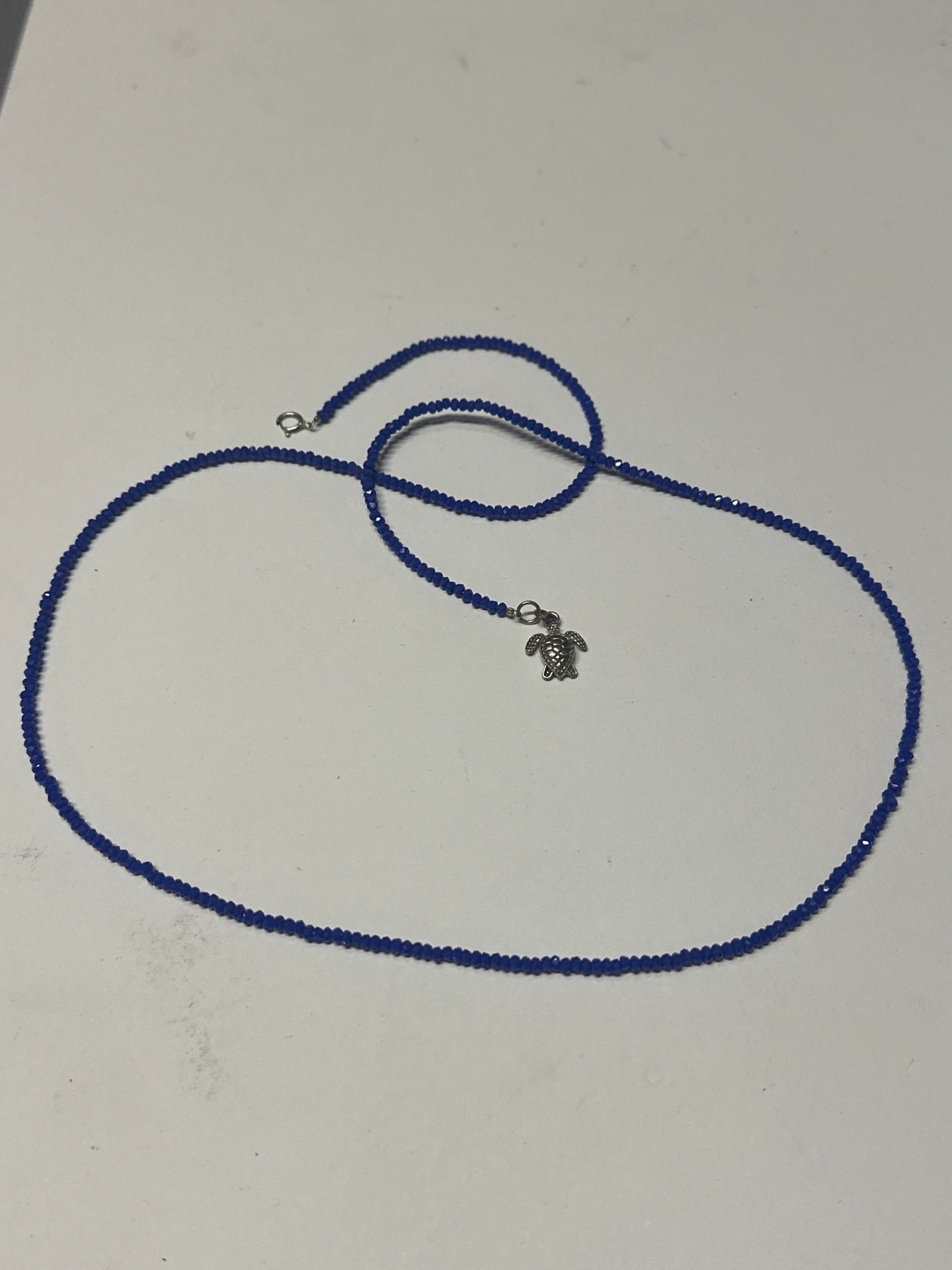 NEW GIRL: Jessica Day HERO Blue bead Turtle Charm Necklace