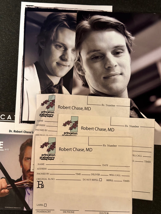 HOUSE: Dr Robert Chase HERO Blank Prescription Slips and Character Pictures