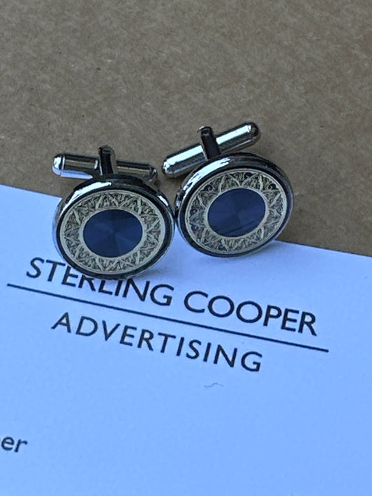 MAD MEN: Donald Draper Mid-Century Cufflinks from Season 2 Episode 7 + Card