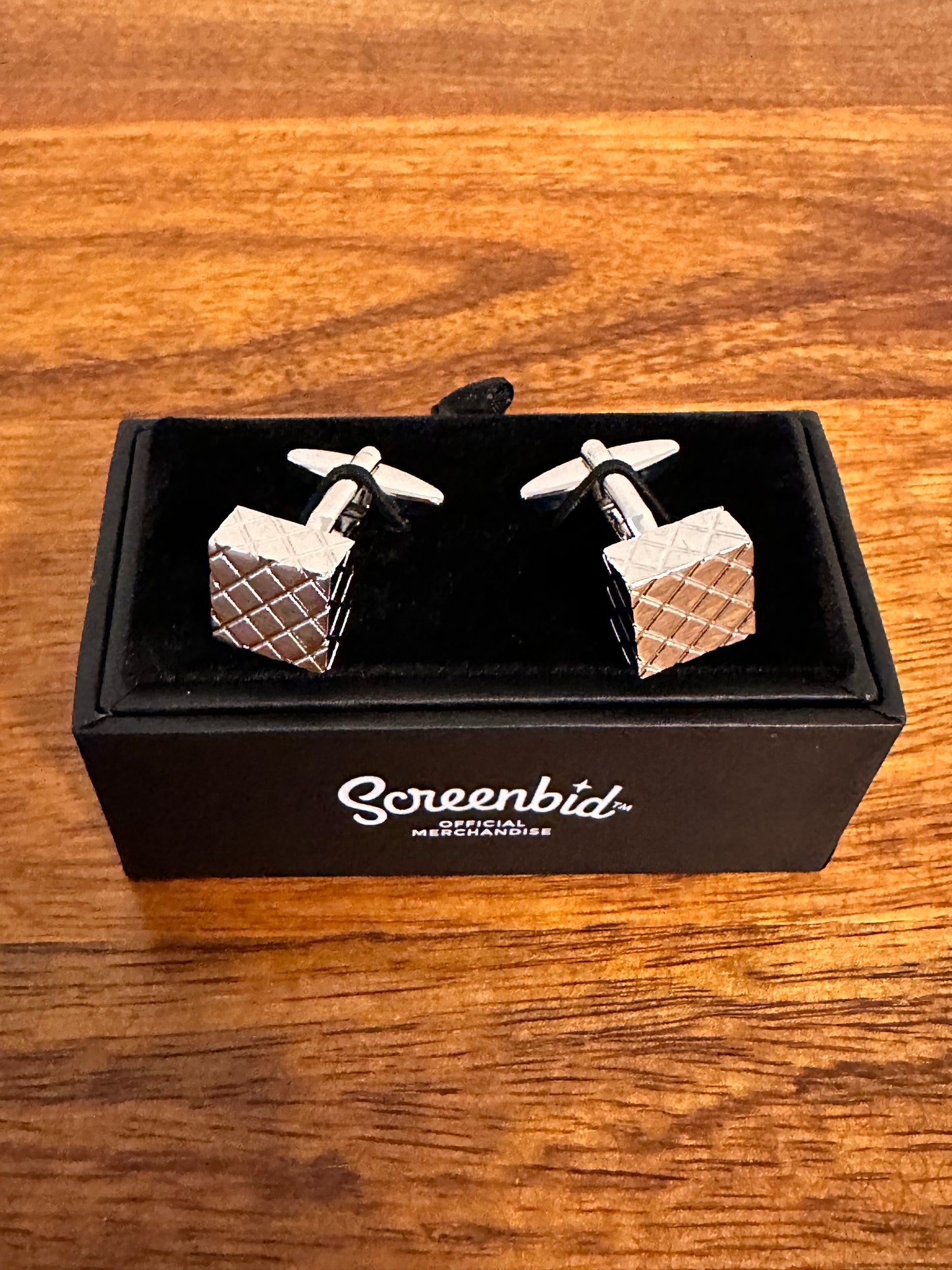 MAD MEN: Don Draper Silver Quilted Pattern Cufflinks from Ep. 603
