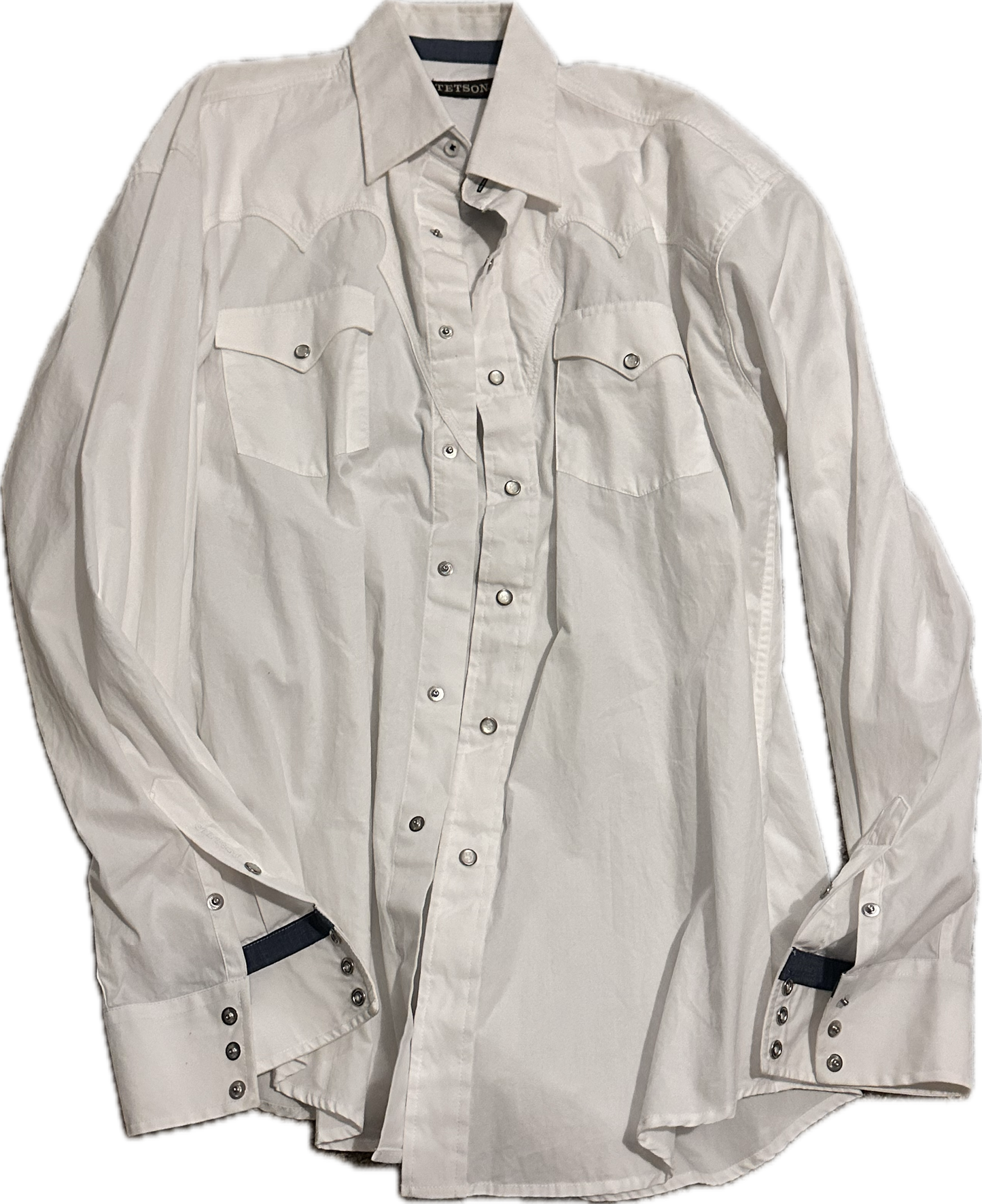 JUSTIFIED: Raylan's STETSON white snap LS Shirt (M/L)