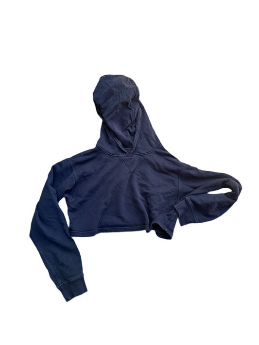 NEW GIRL: CeCe's LuLu Lemon Black Crop Pull over Hoodie (M)