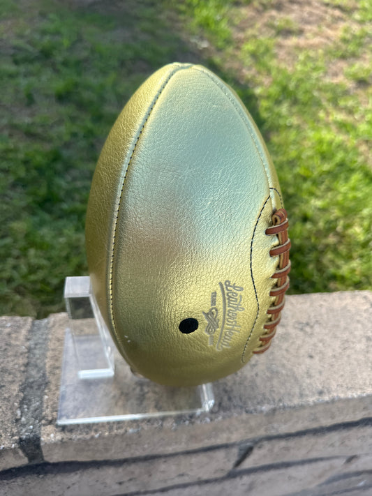 BALLERS: Spencer Strassmore's HERO “LeatherHead” ND commemorative Football and Stand