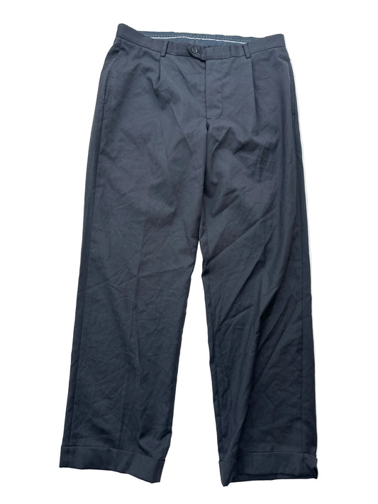 MAD MEN: Don's HERO Black Pleated and Cuffed Pants (36)